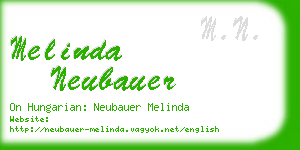 melinda neubauer business card